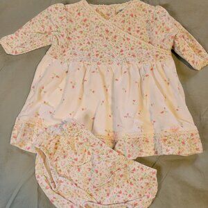 Little Me Pink Rosebud Dress with pantaloons
